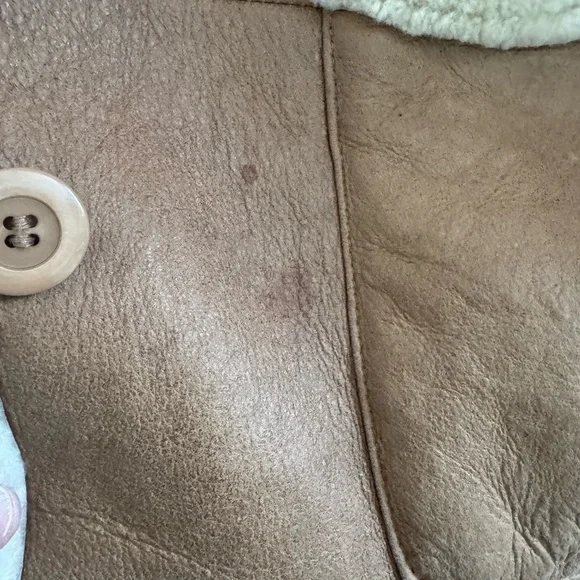 Shearling Reversible Coat with Detachable hood Size 10 Vintage - Picture 12 of 17